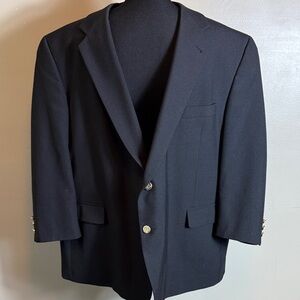 Palm Beach Men's Classic Black Blazer - Timeless Tailored Style Suit Coat Sz 50S